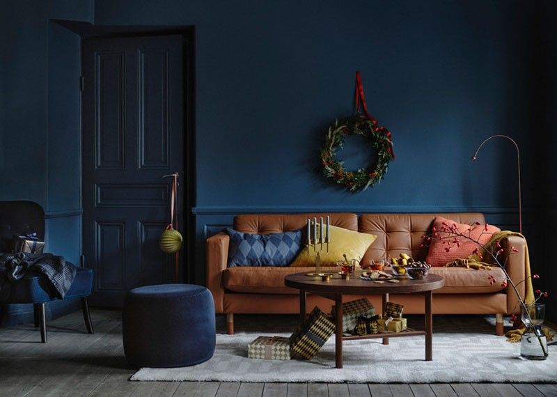 Wonderful Christmas interiors in dark blue by IKEA | Ikea living .