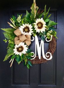 Front Door Wreaths Summer Door Wreaths Fall by FleursDeLaVie .