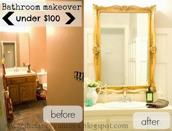Remodelaholic | Chic Budget Bathroom Makeover for Under $1