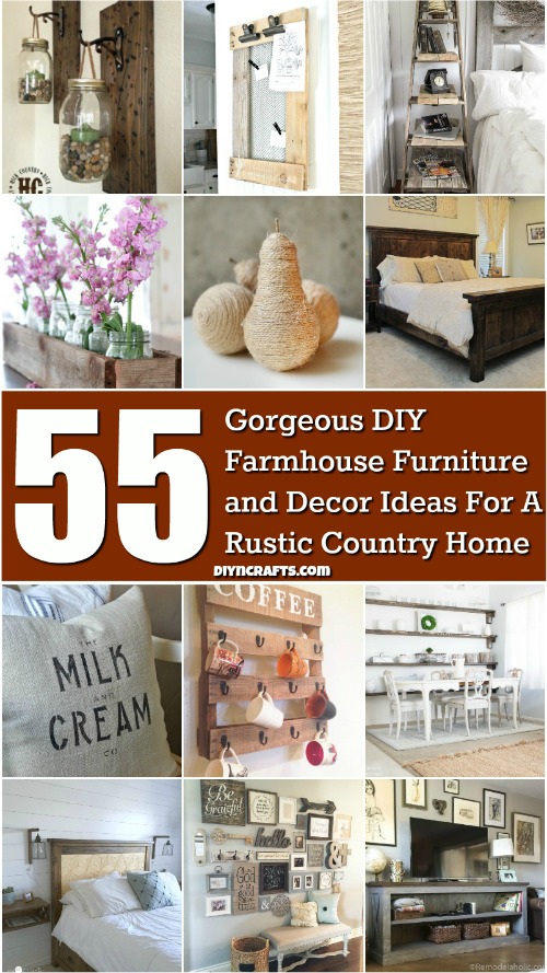 55 Gorgeous DIY Farmhouse Furniture and Decor Ideas For A Rustic .