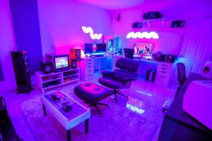 40 Best Video Game Room Ideas + Cool Gaming Setup (2020 Guide) in 20