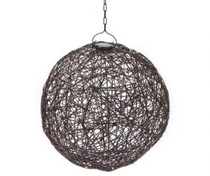 Wilson & Fisher Manhattan Faux Rattan Battery-Operated Chandelier .