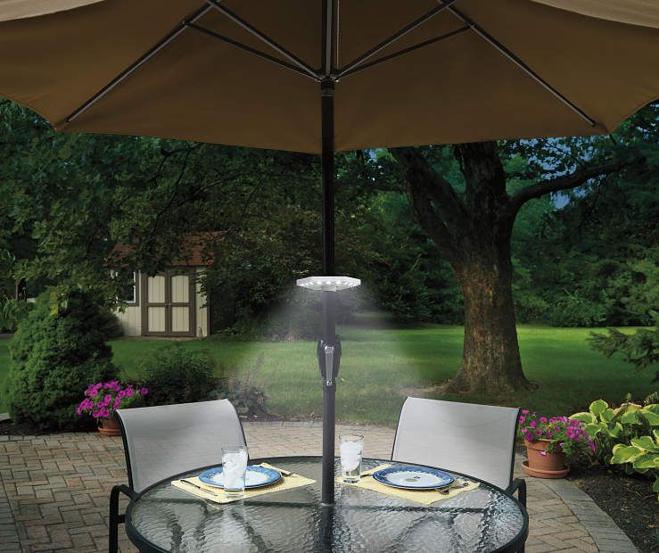 Wilson & Fisher LED Battery Operated Umbrella Pole Light | Outdoor .