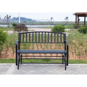 Shop Gardenised Black Steel Patio Garden Park Yard 50" Outdoor .