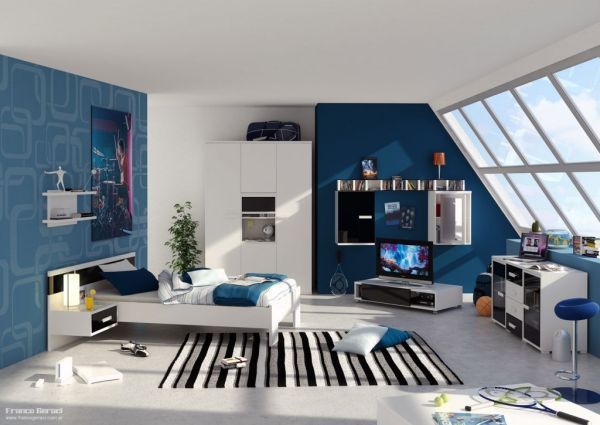 30 Cool And Contemporary Boys Bedroom Ideas In Blue | Boy bedroom .