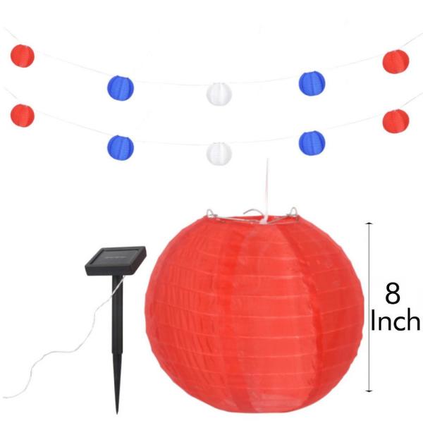 32 ft. Outdoor 10-Light Solar Chinese Lantern Integrated LED .