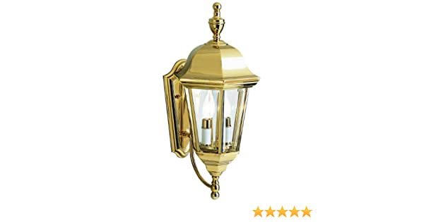 Kichler 9439PB, Grove Mill Solid Brass Outdoor Wall Sconce .
