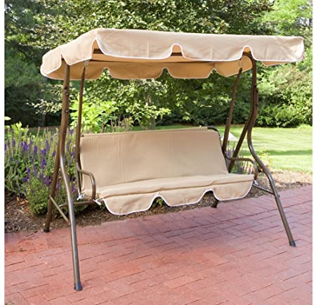Amazon.com : 2 Person Outdoor Canopy Swing, Canopy Porch Swing .