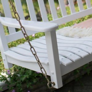 Cambridge Casual Thames White Wood Porch Swing HD-130228-WH - The .