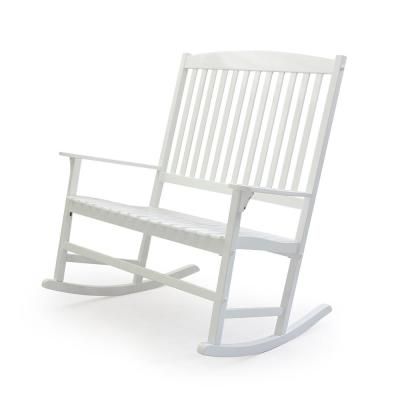 Cambridge Casual Thames White Wood Outdoor Rocking Chair-HD-130750 .
