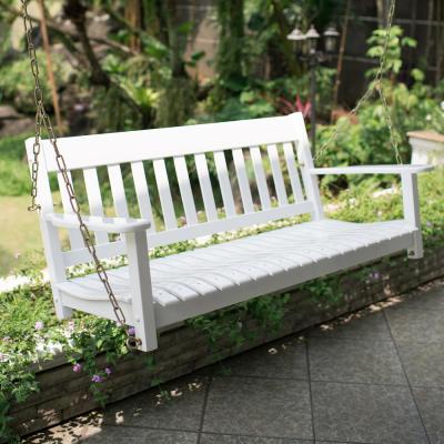 Cambridge Casual Thames White Wood Porch Swing HD-130228-WH - The .
