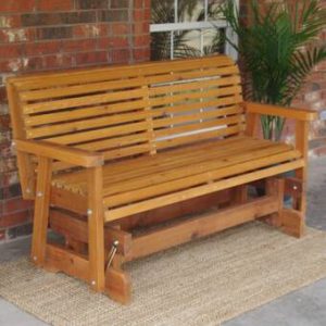 Loon Peak Kathleen Cedar Colonial Style Glider Bench | Wayfa