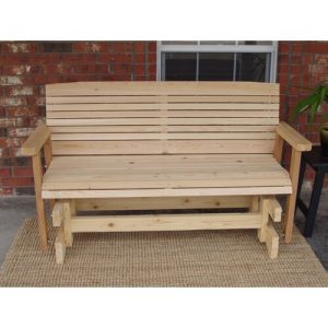 Loon Peak Kathleen Cedar Colonial Style Glider Bench | Wayfair.