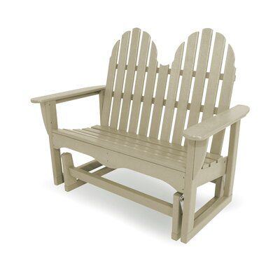 POLYWOOD® Classic Adirondack Glider Bench Color: Sand in 2020 .