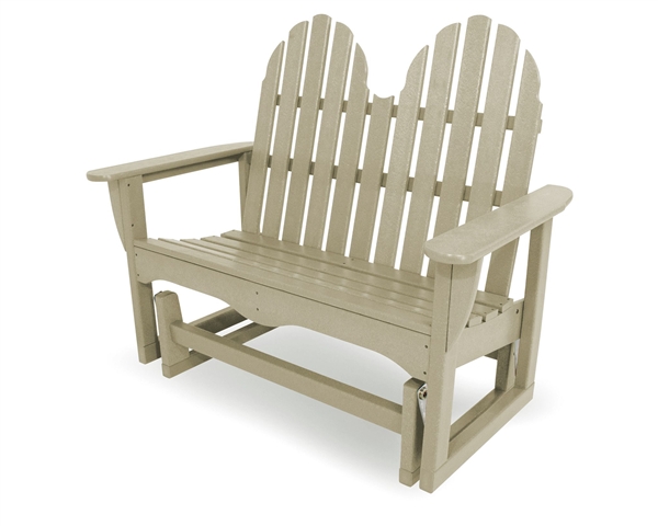 POLYWOOD Classic Adirondack Glider Bench - 48 inches One Available .