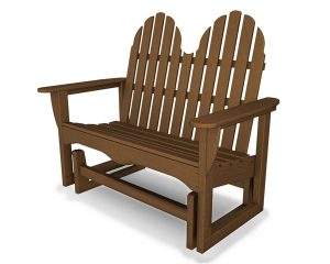 POLYWOOD Classic Adirondack Glider Bench - 48 inch