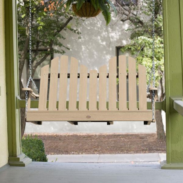 Highwood Classic Westport 48 in. Tuscan Taupe Plastic Porch Swing .