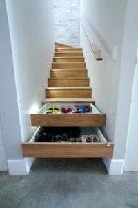 14 Smart Shoe Storage Solutions…No More Piles! | Stair storage .