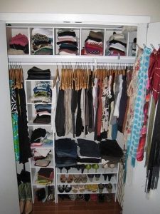 Nice, realistic closet idea for a college apartment Via apartment .