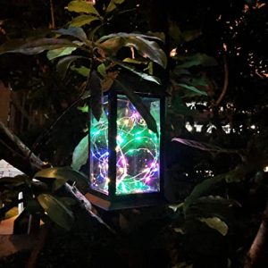 Solar Outdoor Lantern, Waterproof Hanging Solar Lantern with 30 .