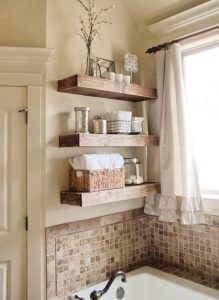 Bathroom: Sweet Window Curtain Ideas Also Mosaic Backsplash Tile .