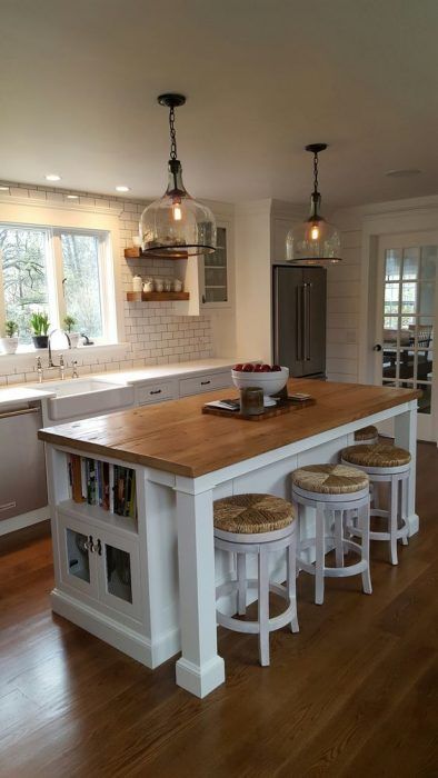 25+ Kitchen Island Ideas with Seating & Storage | Kitchen design .