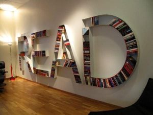 Inspiring Letter Shaped Bookshelves | Creative bookshelves .