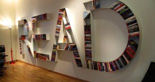 Inspiring Letter Shaped Bookshelves | Creative bookshelves .