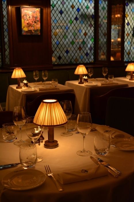 Customized Victoria Cordless Table Lamps at the iconic 'The Ivy .