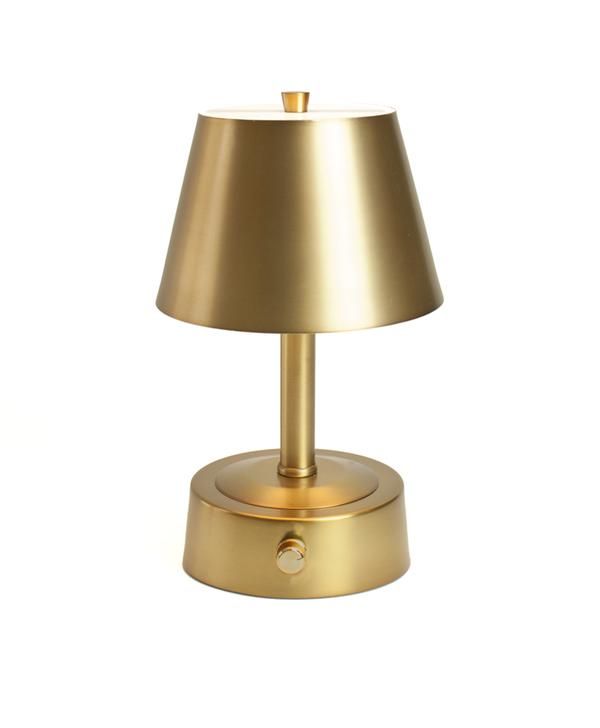 Mini Metal Cordless Lamp - Antique Brass | Cordless lamps, Battery .