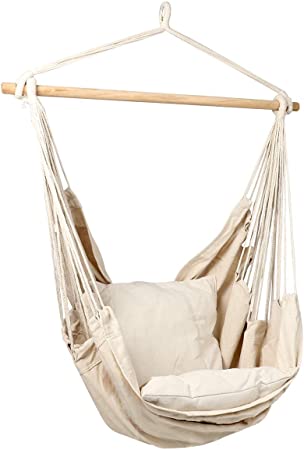 Amazon.com: Bormart Hanging Rope Hammock Chair Large Cotton Weave .
