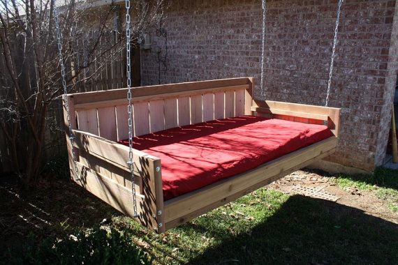Brand New Cedar Daybed Swing in Country style, Full Size Swinging .