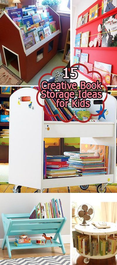 15 Creative Book Storage Ideas for Kids | Kids book stora
