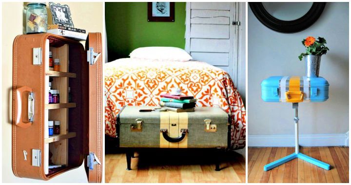 15 DIY Ideas to Reuse Old Suitcases ⋆ DIY Craf