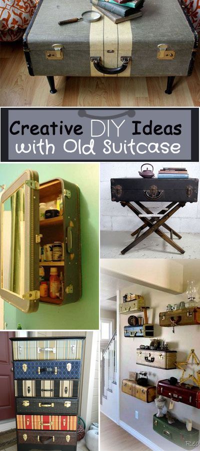Creative DIY Ideas with Old Suitcase • Great ideas and tutorials .