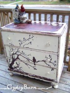 furniture repurposing ideas | The Chippy Chirpy Reverse Paint .