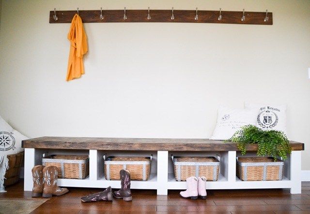 DIY Storage Bench Ideas That Perfectly Complete The Entryw