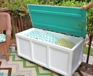 DIY Outdoor Storage Benches | The Garden Glo