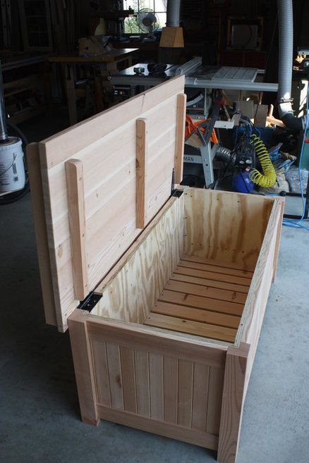 From this to .... a storage bench | Diy storage bench, Outdoor .