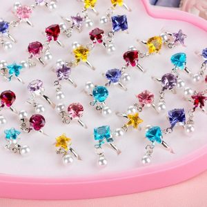 36pcs Children Toys Rings Heart Pattern Pretend Play Creative .