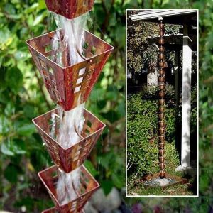 30 Amazing Downspout Ideas, Splash Guards, Charming Rain Chains .