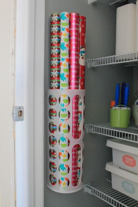 The Most Brilliant Wrapping Paper Storage Idea! Leftover Christmas .