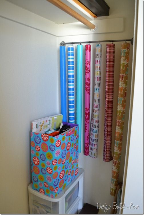 How to Organize Wrapping Paper - 15 Gift Wrap Organization Ide