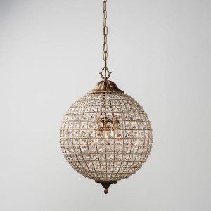 Shop Kimberly Crystal 3-Light 18-Inch Medium Globe Chandelier by .