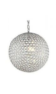 Jasmine 2-Light Chrome Modern/Contemporary Crystal Globe .