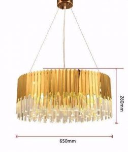 Buy Post-Modern Style Crystal & Gold Pendant Light - Crystal .