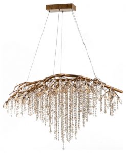 Branch Chandelier With Champagne Beaded Crystals - Contemporary .