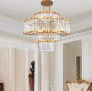 Buy Chinese Crystal Chandelier - Multi-Layer Crystal & Gold .