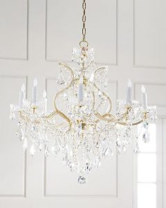 Maria Theresa Clear Crystal Draped Gold Chandeli