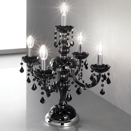 Brindisi" venetian crystal table lamp - Murano glass chandelie